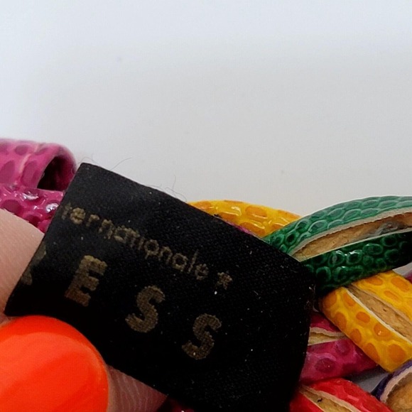Vintage 90s Express Compagnie Intl Womens L Colorful Bright Braided Waist Belt - Picture 7 of 8